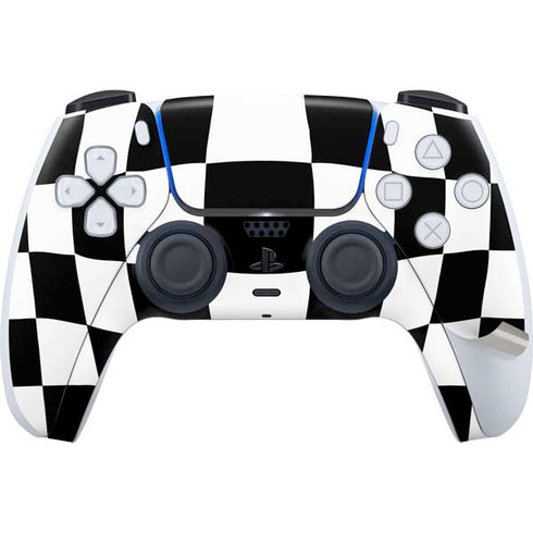 Black and White Zoomed Checkerboard PS5 Pro Disk Bundle Skin
