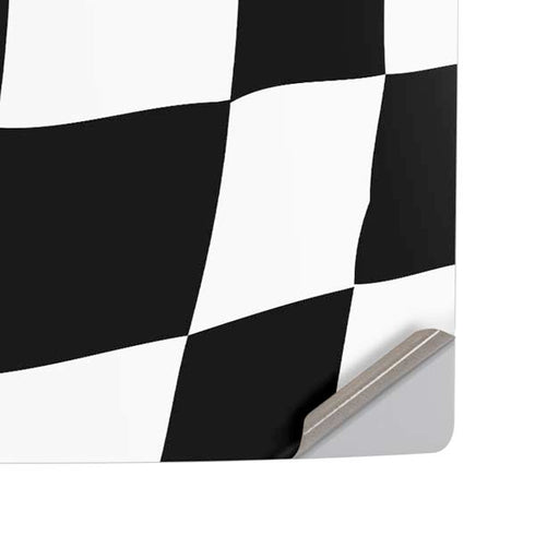 Black and White Zoomed Checkerboard PS5 Pro Disk Console Skin