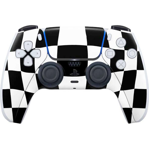 Black and White Zoomed Checkerboard PlayStation PS5 Skins