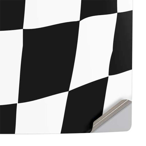 Black and White Zoomed Checkerboard PS5 Slim Digital Edition Console Skin