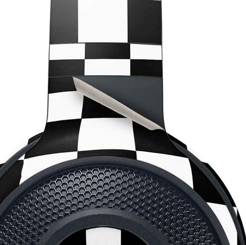 Black and White Zoomed Checkerboard Razer Kraken X Skin