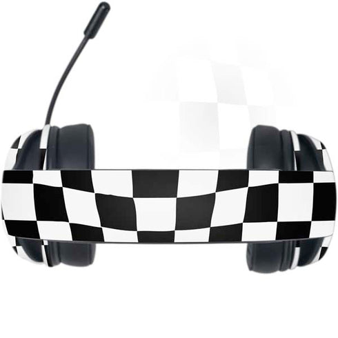 Black and White Zoomed Checkerboard Razer Kraken X Skin