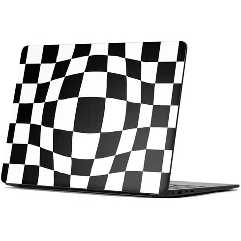 Black and White Zoomed Checkerboard Surface Laptop 7 13.8in Skin