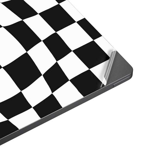Black and White Zoomed Checkerboard Surface Laptop 7 13.8in Skin
