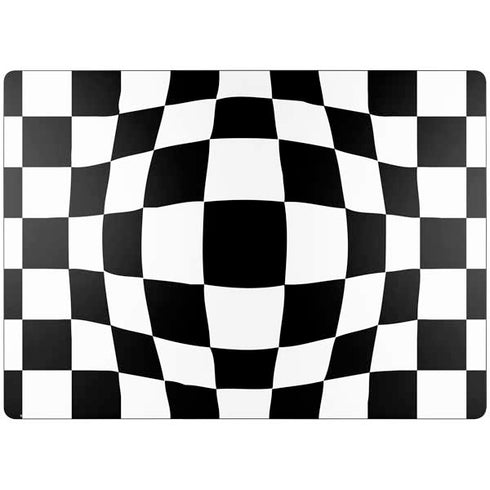 Black and White Zoomed Checkerboard Surface Laptop 7 15in Skin
