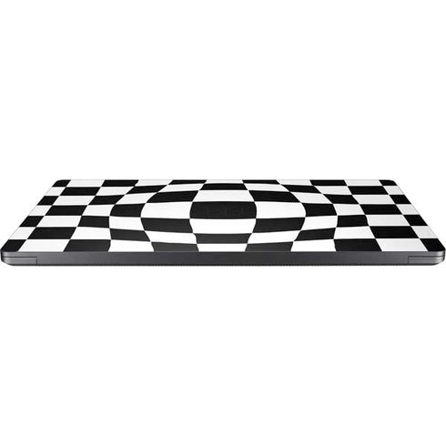 Black and White Zoomed Checkerboard Surface Laptop 7 15in Skin