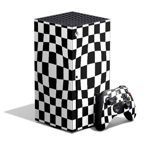 Black and White Zoomed Checkerboard Xbox Series X Skins
