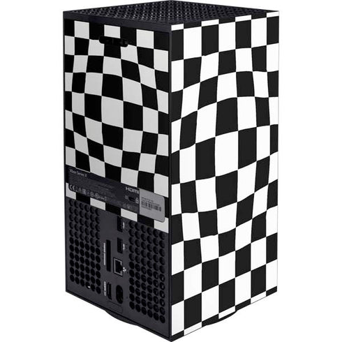 Black and White Zoomed Checkerboard Xbox Series X Bundle Skin