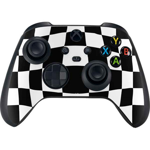 Black and White Zoomed Checkerboard Xbox Series X Bundle Skin