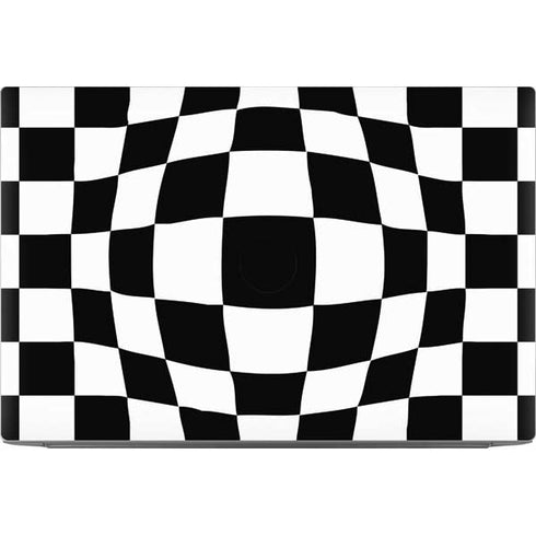 Black and White Zoomed Checkerboard Dell XPS Skin