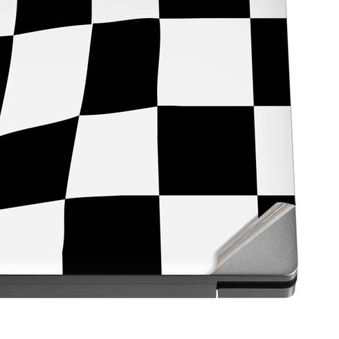 Black and White Zoomed Checkerboard Dell XPS Skin