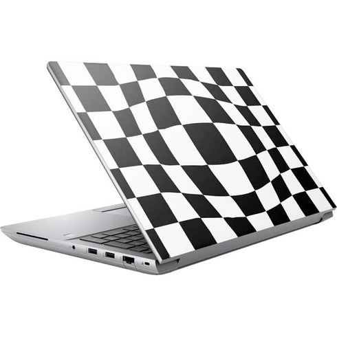 Black and White Zoomed Checkerboard HP ZBook Fury 16 G10 Skin