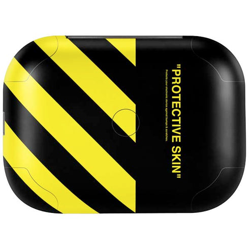 Black and Yellow Stripes Amazon Echo Buds Skin
