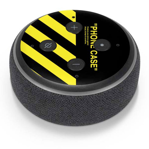 Black and Yellow Stripes Amazon Echo Dot Skin