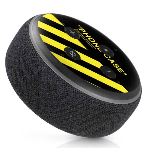 Black and Yellow Stripes Amazon Echo Dot Skin