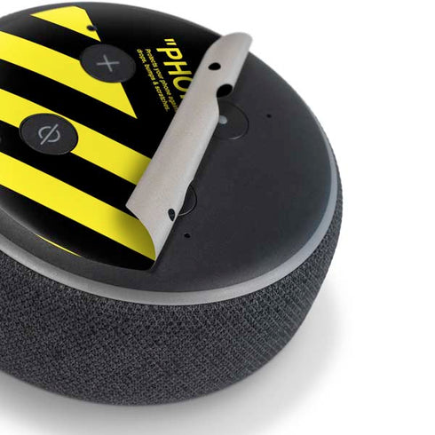 Black and Yellow Stripes Amazon Echo Dot Skin