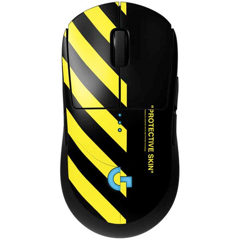 Black and Yellow Stripes G Pro Wireless Gaming Mouse Skin