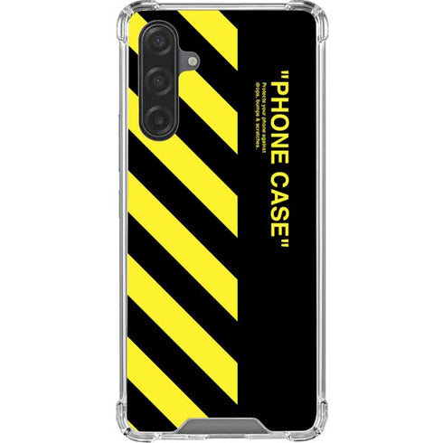 Black and Yellow Stripes Galaxy A17 Clear Case