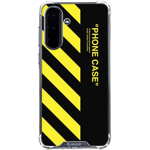 Black and Yellow Stripes Galaxy A36 5G Clear Case