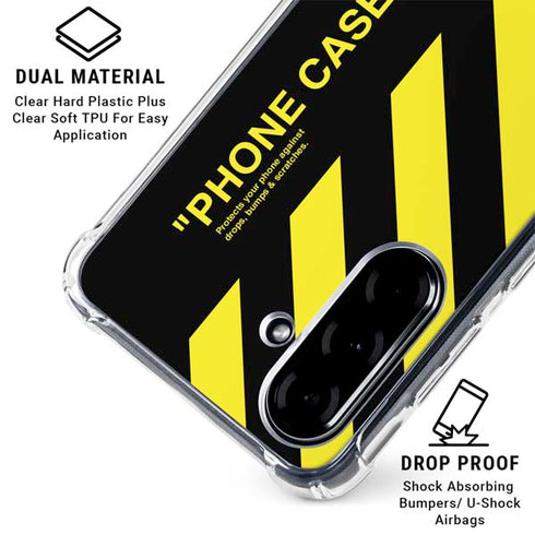 Black and Yellow Stripes Galaxy A36 5G Clear Case
