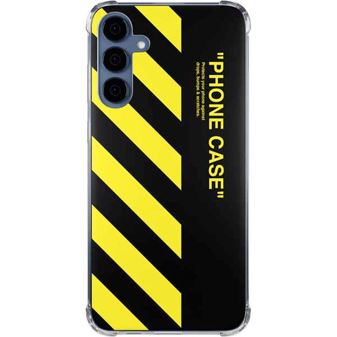Black and Yellow Stripes Galaxy A55 5G Clear Case