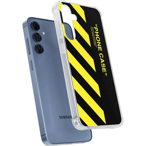 Black and Yellow Stripes Galaxy A55 5G Clear Case