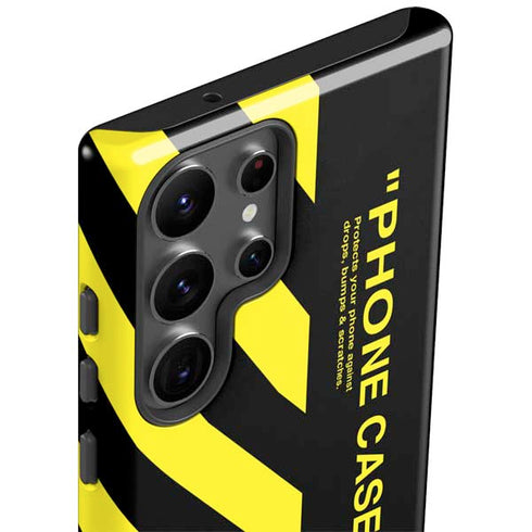 Black and Yellow Stripes Galaxy S23 Ultra Pro Case