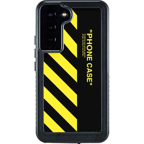 Black and Yellow Stripes Galaxy S24 Plus Waterproof Case