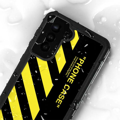 Black and Yellow Stripes Galaxy S24 Plus Waterproof Case