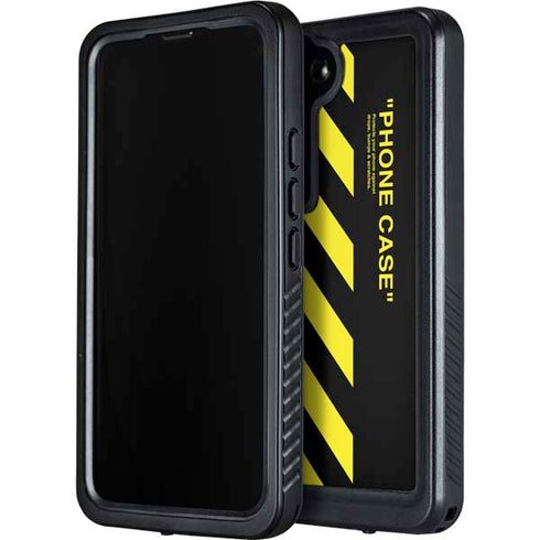 Black and Yellow Stripes Galaxy S24 Waterproof Case