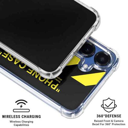 Black and Yellow Stripes Galaxy S25 Clear Case