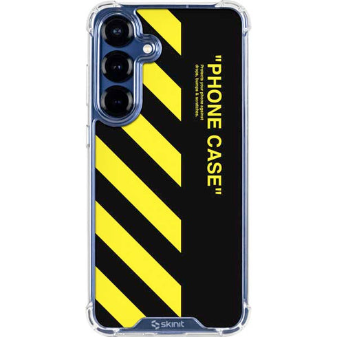 Black and Yellow Stripes Galaxy S25 Plus Clear Case