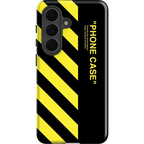 Black and Yellow Stripes Galaxy S26 Impact Case