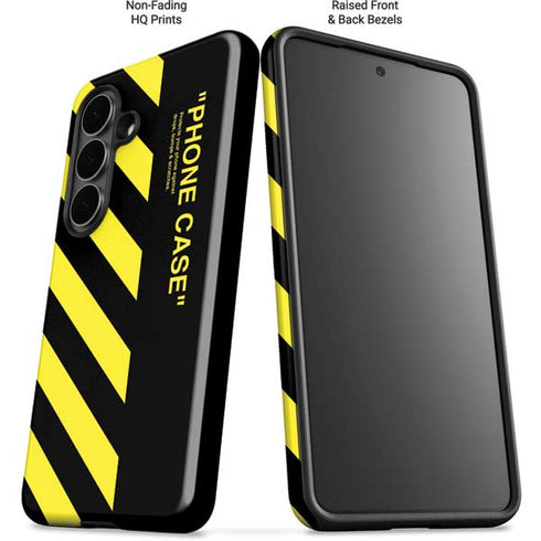 Black and Yellow Stripes Galaxy S26 Impact Case