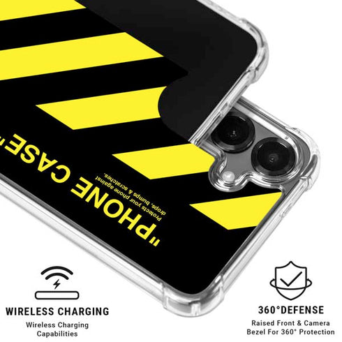 Black and Yellow Stripes Galaxy S26 Plus Clear Case