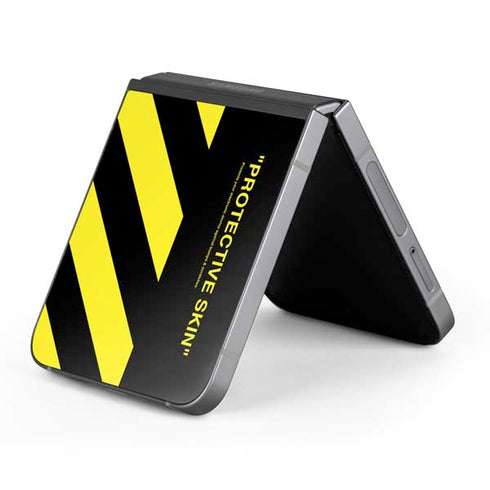 Black and Yellow Stripes Galaxy Z Flip6 Skin