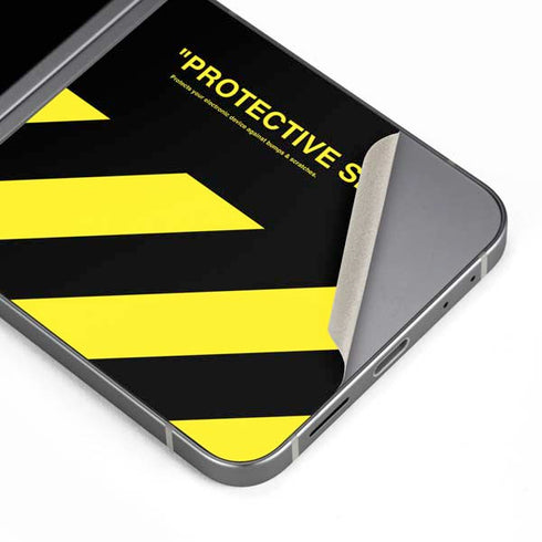 Black and Yellow Stripes Galaxy Z Flip6 Skin