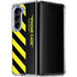 Black and Yellow Stripes Galaxy Z Fold5 5G Clear Case