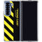 Black and Yellow Stripes Galaxy Z Fold6 Clear Case