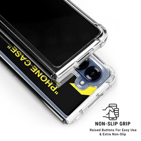 Black and Yellow Stripes Galaxy Z Fold6 Clear Case