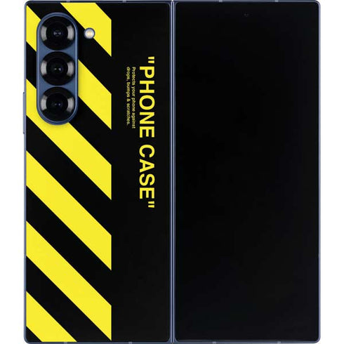 Black and Yellow Stripes Galaxy Z Fold6 Skin