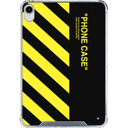 Black and Yellow Stripes iPad 11th Gen (2025) Clear Case