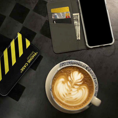 Black and Yellow Stripes iPhone 14 Folio Case
