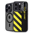 Black and Yellow Stripes iPhone 14 Pro Max Kickstand Case