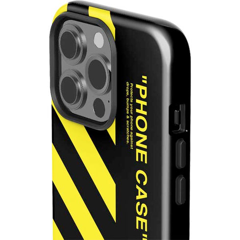Black and Yellow Stripes iPhone 15 Pro Impact Case