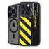Black and Yellow Stripes iPhone 15 Pro Kickstand Case