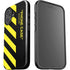 Black and Yellow Stripes iPhone 16 Plus Impact Case