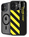 Black and Yellow Stripes iPhone 16 Plus Kickstand Case