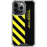 Black and Yellow Stripes iPhone 16 Pro Clear Case