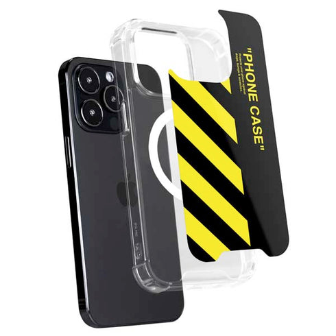 Black and Yellow Stripes iPhone 16 Pro Max MagSafe Case